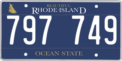 RI license plate 797749