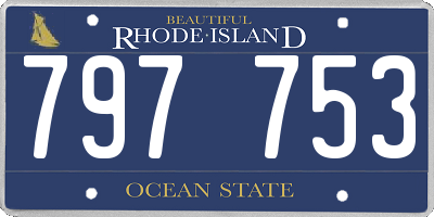 RI license plate 797753