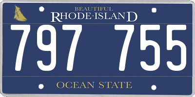 RI license plate 797755