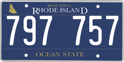 RI license plate 797757