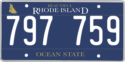 RI license plate 797759