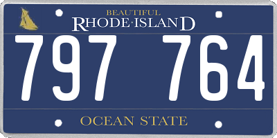 RI license plate 797764