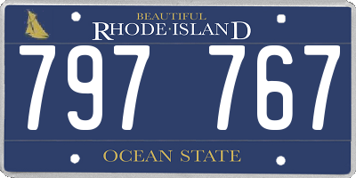 RI license plate 797767