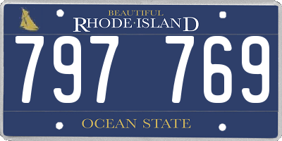 RI license plate 797769
