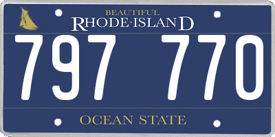 RI license plate 797770