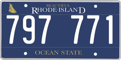 RI license plate 797771
