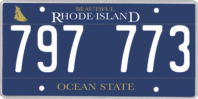 RI license plate 797773