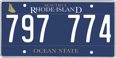 RI license plate 797774