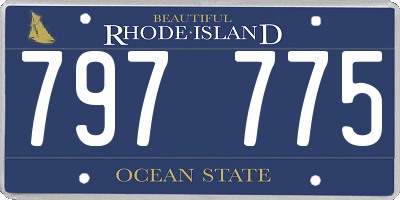 RI license plate 797775