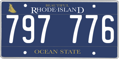 RI license plate 797776