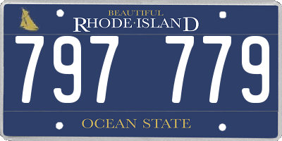 RI license plate 797779