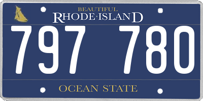 RI license plate 797780