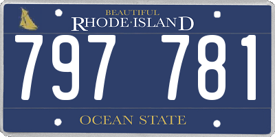 RI license plate 797781