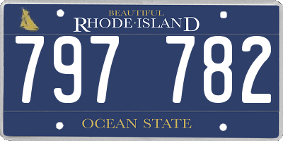 RI license plate 797782