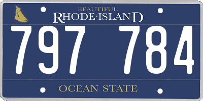 RI license plate 797784