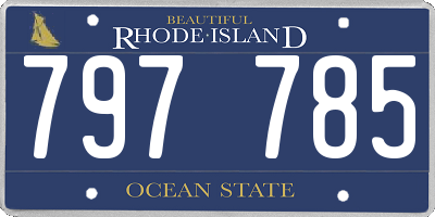 RI license plate 797785
