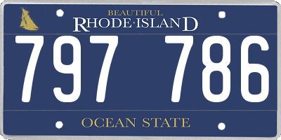 RI license plate 797786