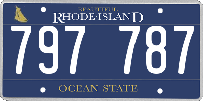 RI license plate 797787