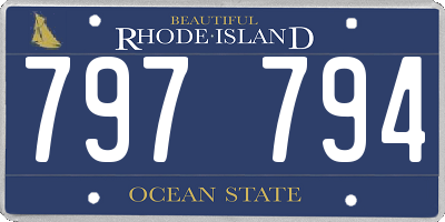 RI license plate 797794