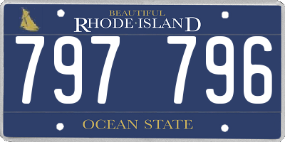 RI license plate 797796