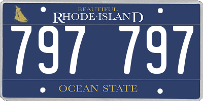 RI license plate 797797