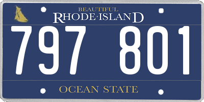 RI license plate 797801