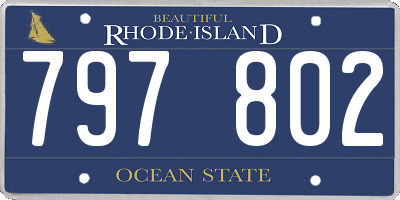 RI license plate 797802