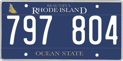 RI license plate 797804