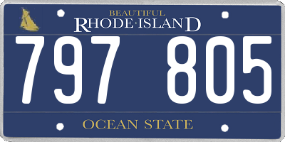 RI license plate 797805