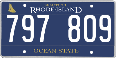 RI license plate 797809
