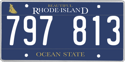 RI license plate 797813