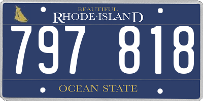RI license plate 797818