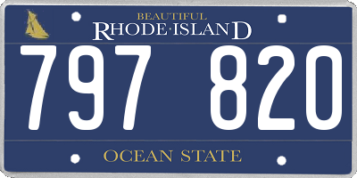RI license plate 797820