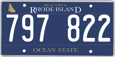 RI license plate 797822