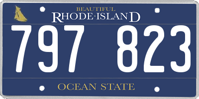 RI license plate 797823