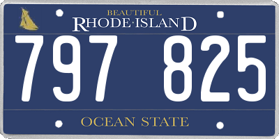 RI license plate 797825