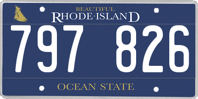 RI license plate 797826