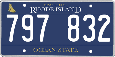 RI license plate 797832