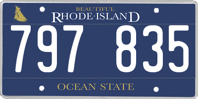 RI license plate 797835