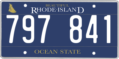 RI license plate 797841