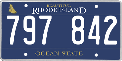 RI license plate 797842