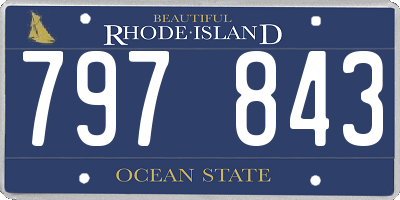 RI license plate 797843