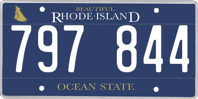 RI license plate 797844