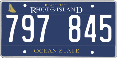 RI license plate 797845