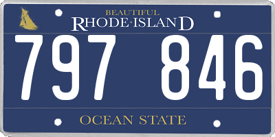 RI license plate 797846