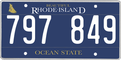 RI license plate 797849