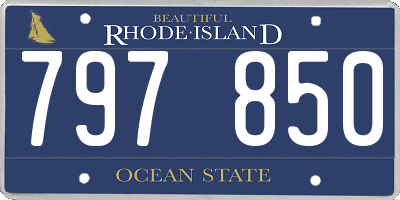 RI license plate 797850