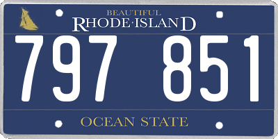 RI license plate 797851