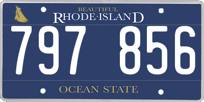 RI license plate 797856