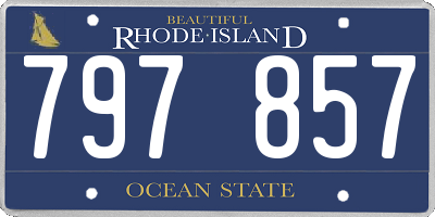 RI license plate 797857